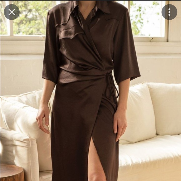 Nanushka Lais Wrap Dress - Picture 7 of 8